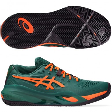 Asics Padelschuhe Gel Resolution X Padel jewel green energy orange 2026