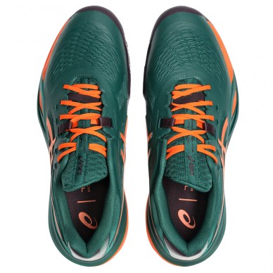 Asics Padelschuhe Gel Resolution X Padel jewel green energy orange 2026