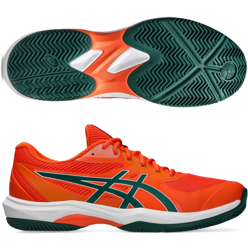 Asics Padelschuhe Game FF Padel energy orange jewel green 2026