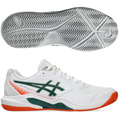 Asics Padelschuhe Gel Dedicate 9 Padel white jewel green 2026