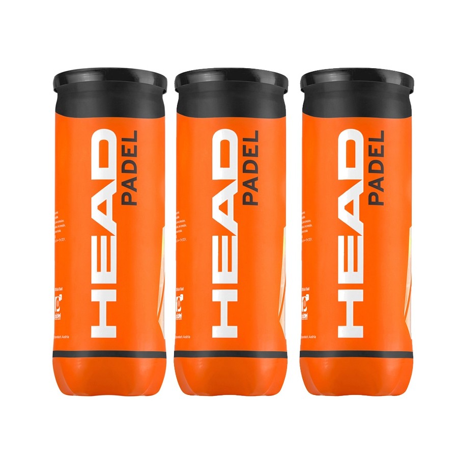 Pack 3 Botes pelotas Head Padel